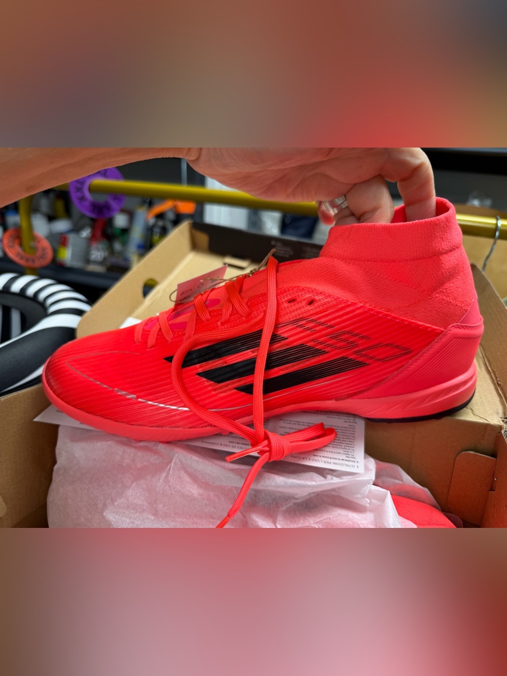 Adidas F50 league mid TF women’s size 12 soccer cleats sneakers shoes red $185
